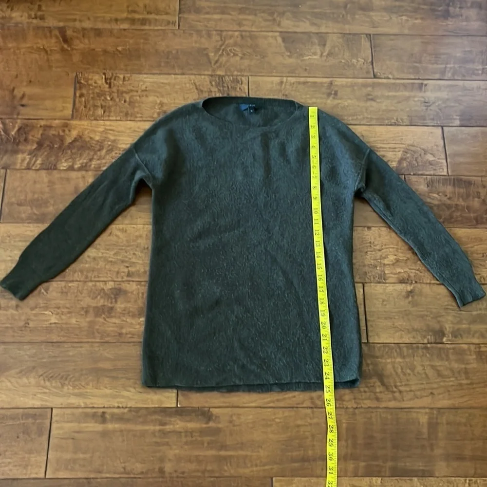 J Crew Wool Blend Ribbed Oversize Boat Neck Sweater